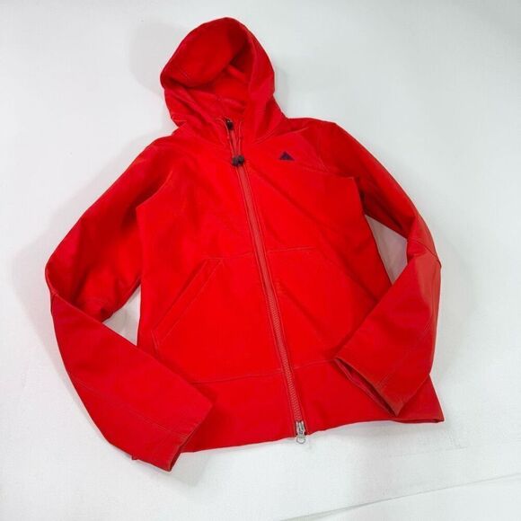 Nike ACG Jacket Womens XS (0-2) Red Polyester Long-Sleeve Full-Zip Hooded Sporty - Picture 1 of 8